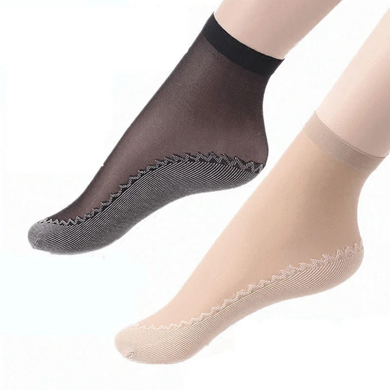 

Socks Women Wrapped Silk Cotton Bottom Short Stockings Spring And Summer Tube Short Stockings Sweat-absorbing Anti-skid Socks