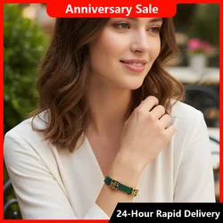 CH Women's Fashion Bracelet Metal Letter Decoration Ladies Vintage Simple Classic Hundred Stainless Steel Swirl Bracelet