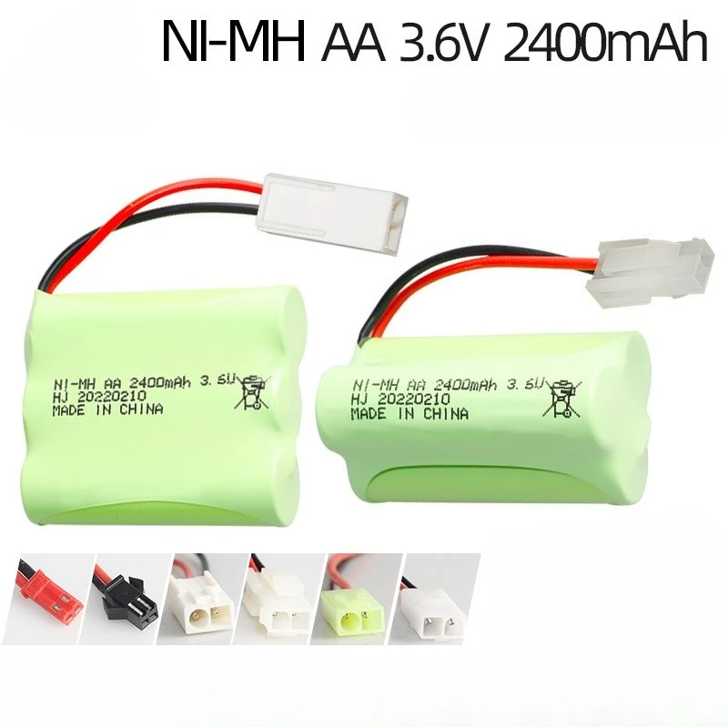3.6v 2400mah Ni-mh Battery Pilas 3.6v Recargables Battery Pack for Rc Car Toy Tools Model AA Battery