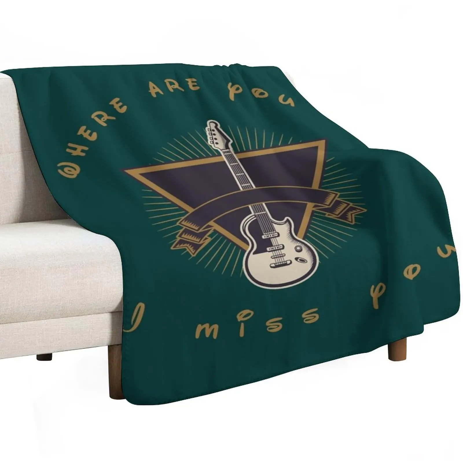Guitar Where are you Rock B-182 Throw Blanket Multi Purpose Soft Warm Blanket for Home Travel