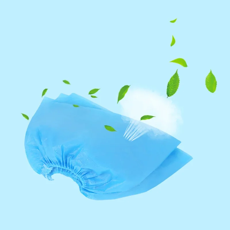 100 Uds. Cubiertas desechables antideslizantes para zapatos con banda elástica para suelo de alfombra interior médica