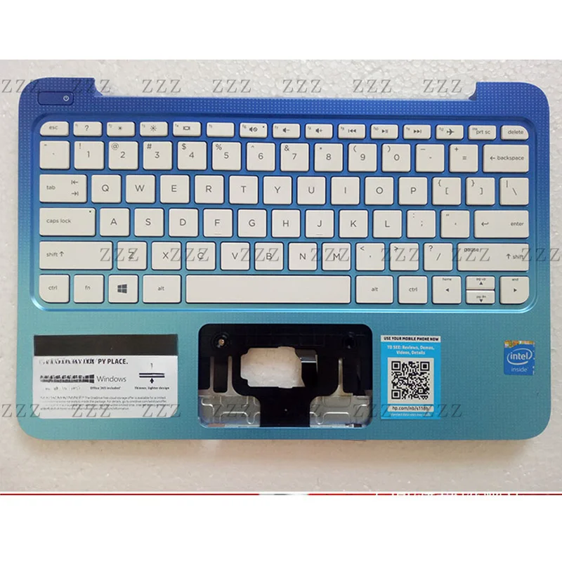 ZZ FOR HP Stream 11 Notebook US Keyboard with C Case 792906-001 TPN-Q154 Blue