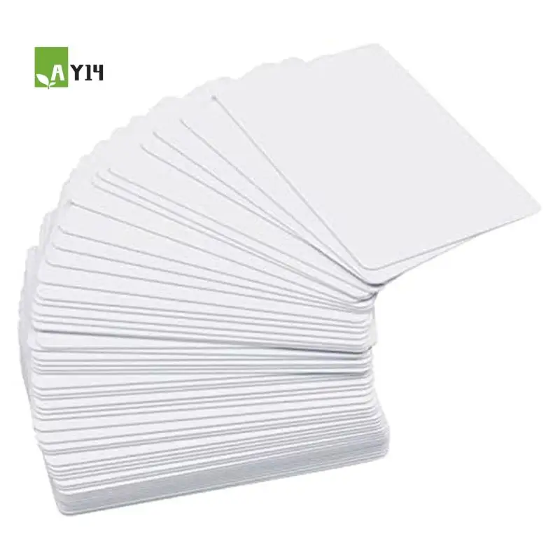 

AY14 -Premium Blank PVC Cards, CR80 30Mil Graphic Quality White Plastic Cards For Photo ID Badge Printers