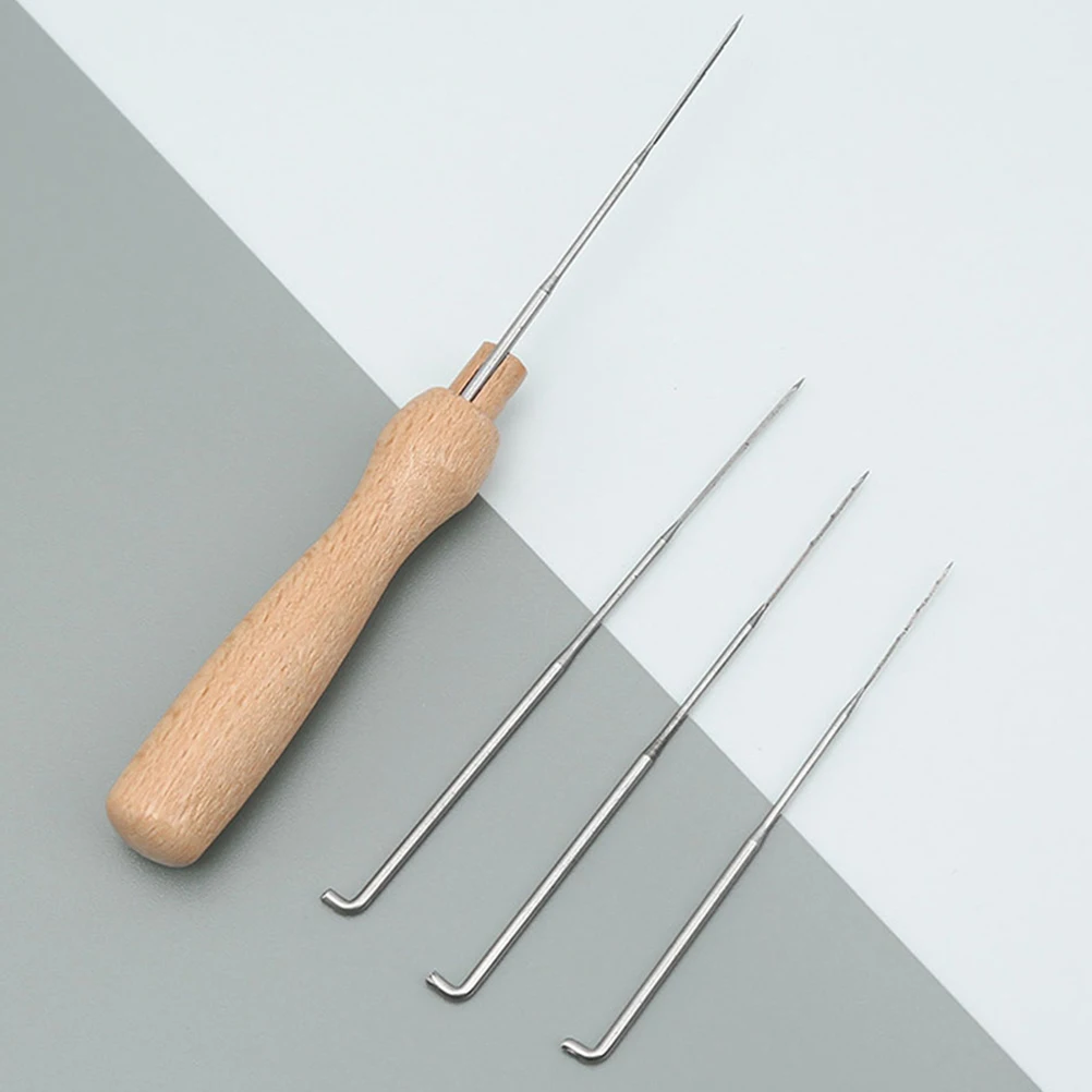 

15pcs Wool Felting Tools Wooden Handles Replacement Needle Felting Handles Multi-Function Craft Supplies Reusable For Felt