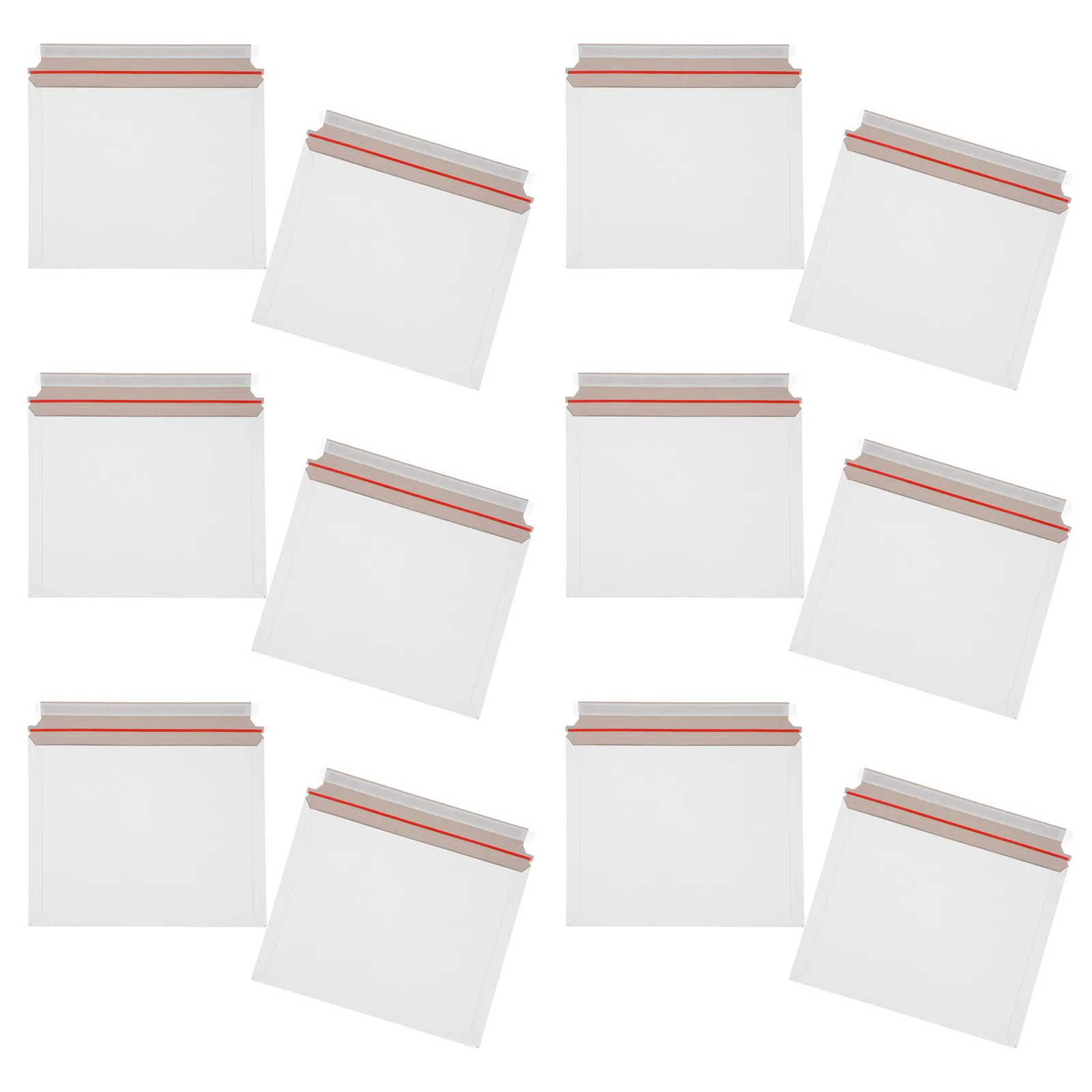 

20 шт. белых самоклеящихся почтовых конвертов, плоские бумажные конверты для отправки документов, водонепроницаемые, для офисного и личного использования