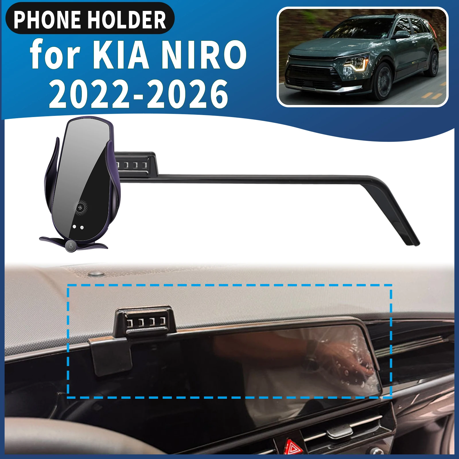 

fit for KIA NIRO 2022-2024 2025 2026 Car Phone Holder Mount Vehicle-Specific GPS Navigation Easy Installation accessoires