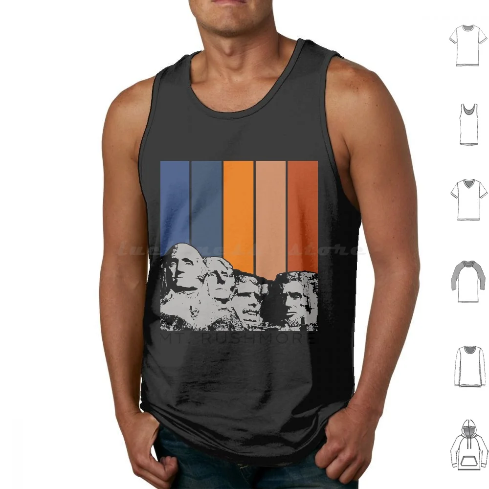 Mt Rushmore Vintage South Dakota Lovers Mount Rushmore Gifts Tank Tops Vest Sleeveless Mt Rushmore Vintage South Dakota Lovers
