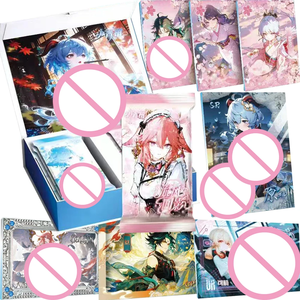 Genshin Impact Collection Cards for Boys Girls Highly Loved Game Charm Figure Unique Personality Cards Booster Box Birthday Gift
