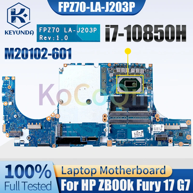 

LA-J203P For HP ZB00k Fury 17 G7 Notebook Mainboard M20102-601 SRH8P i7-10850H Laptop Motherboard 100％ Tested