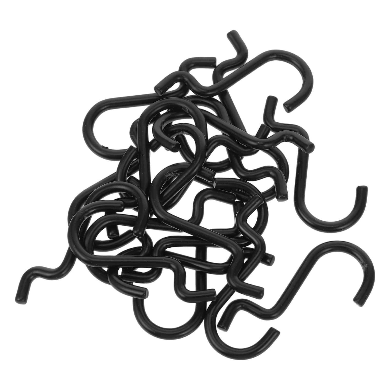 

20pcs Black Hooks Metal Utility Shelving Pegboard Hook For Store Hooks for Shop Strong Capacity Anti Slip Design