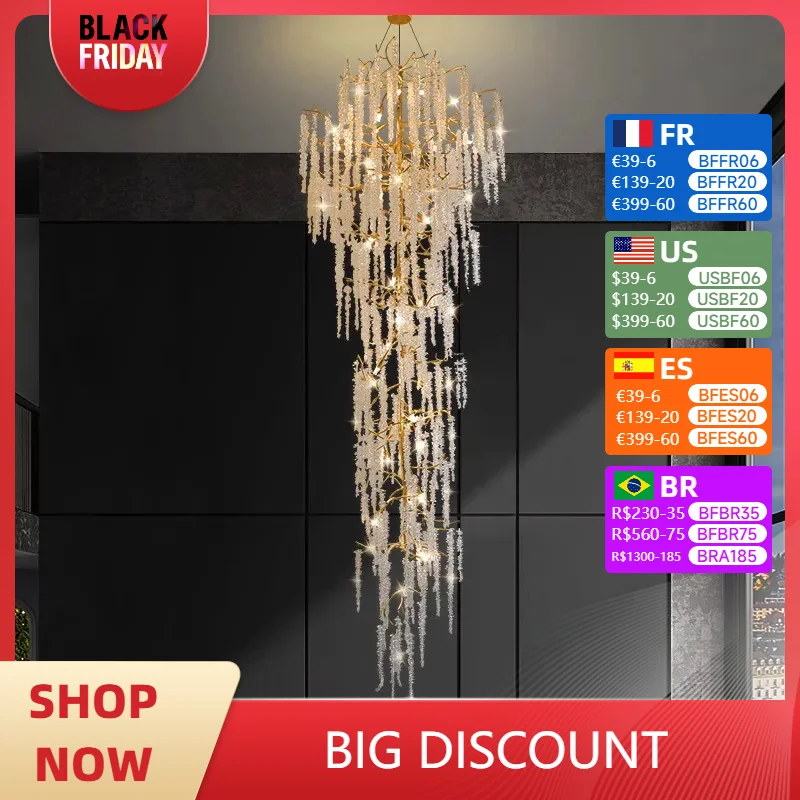 Nordic home decor dining room Pendant lamp lights indoor lighting crystal lamp hanging light chandelier lamps for living room