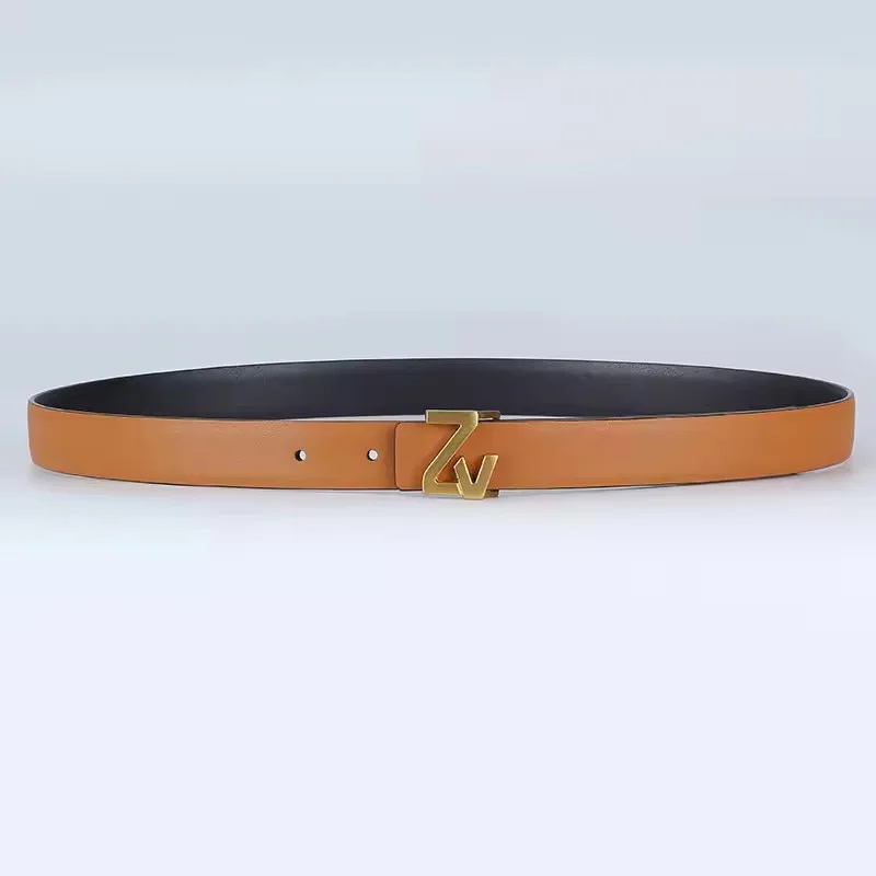 Belt For Women Luxury Brand Lady Leather Belt Female Design Women's Belts for Jeans Thin Belt 24mm Wide