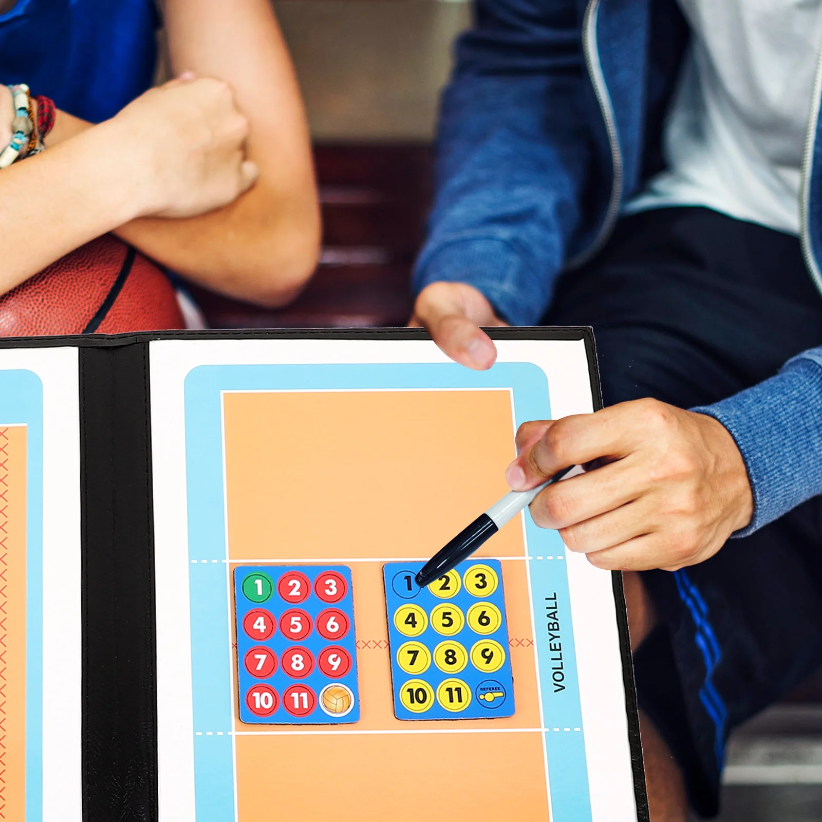 

1 Set Volleyball Coaching Iron Material Lightweight Durable Training Board For Sports Ball Match Multi-Function Splint Reusable