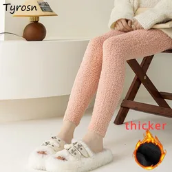 Plus Samt Legging Frauen Dicker Winter Warm Halten Neu Elastische Koreanische Mode Grundlegende Bequeme Alle-spiel Flauschigen Casual Ins