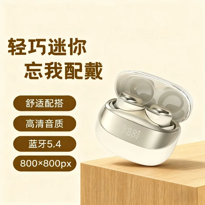 Earbud Olahraga Bluetooth 5.4 IPX5 Tahan Air Headphone In-Ear 30 Jam Waktu Putar Mikrofon HD Suara Stereo HiFi untuk Lari dan Olahraga