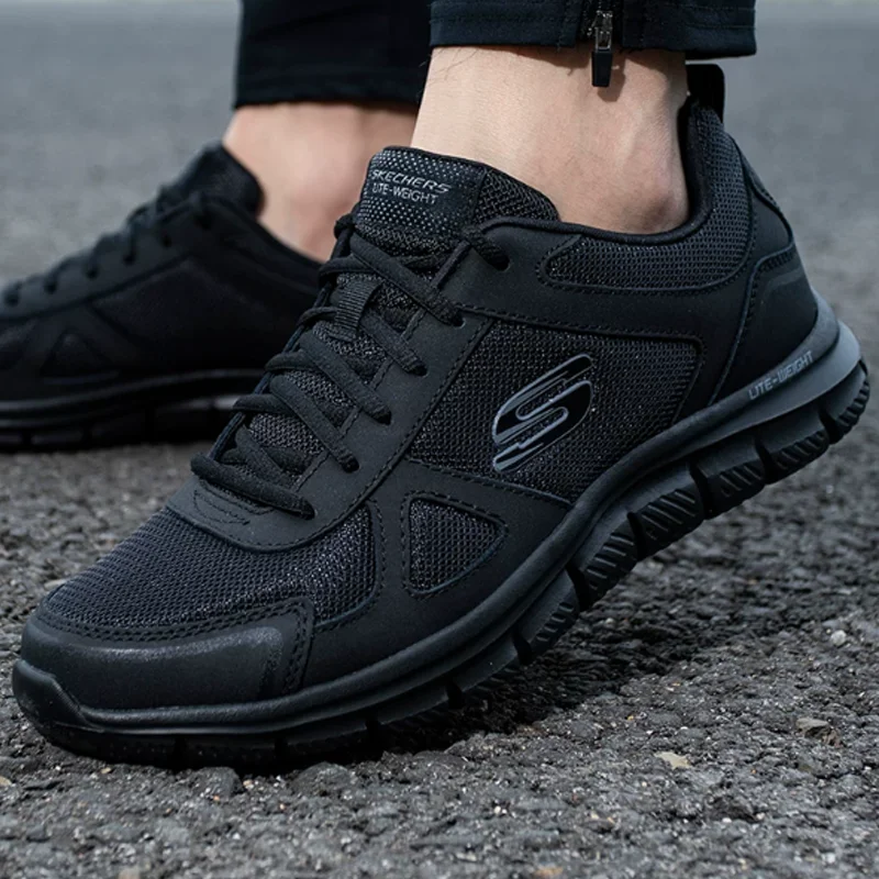 

Skechers Men Mid-Top Running Shoes Cushion Rebound Outdoor Training Sneakers 220920C-BBK Latest model