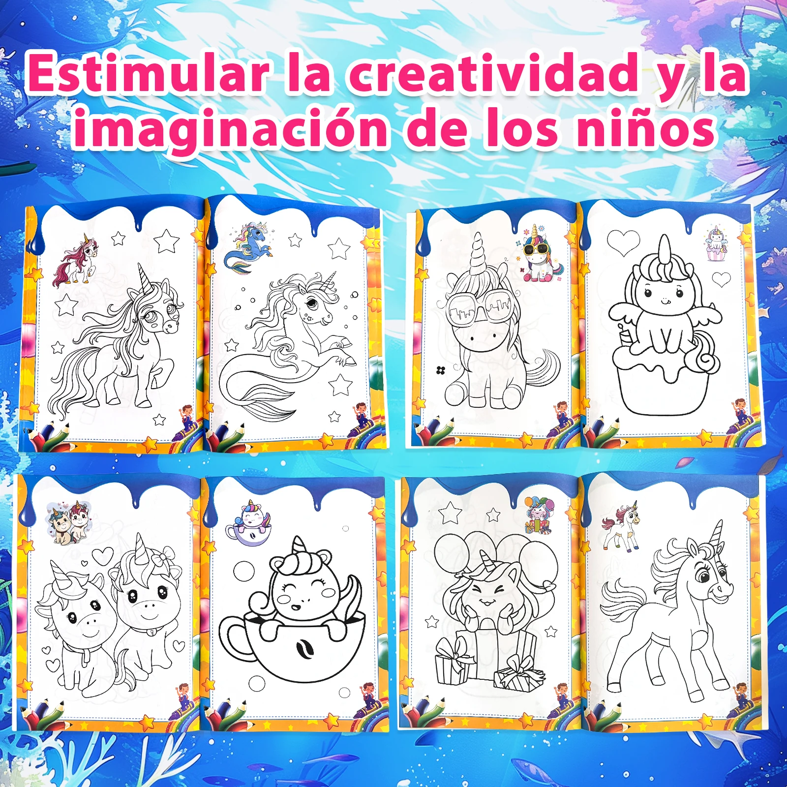 Children's Coloring Book 3-7 Years Cute Animals Coloring Extra Thick Size Creativity Enhancement Elementary Painting Education