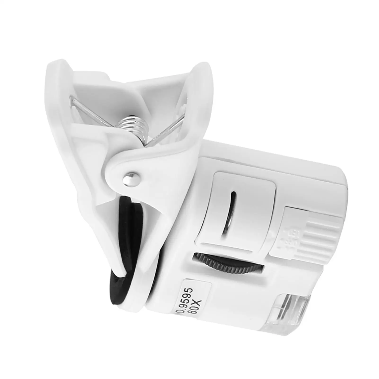 Lente d'ingrandimento 60X con mini microscopio a clip a luce UV LED per telefoni cellulari Lente portatile portatile per ispezione ravvicinata