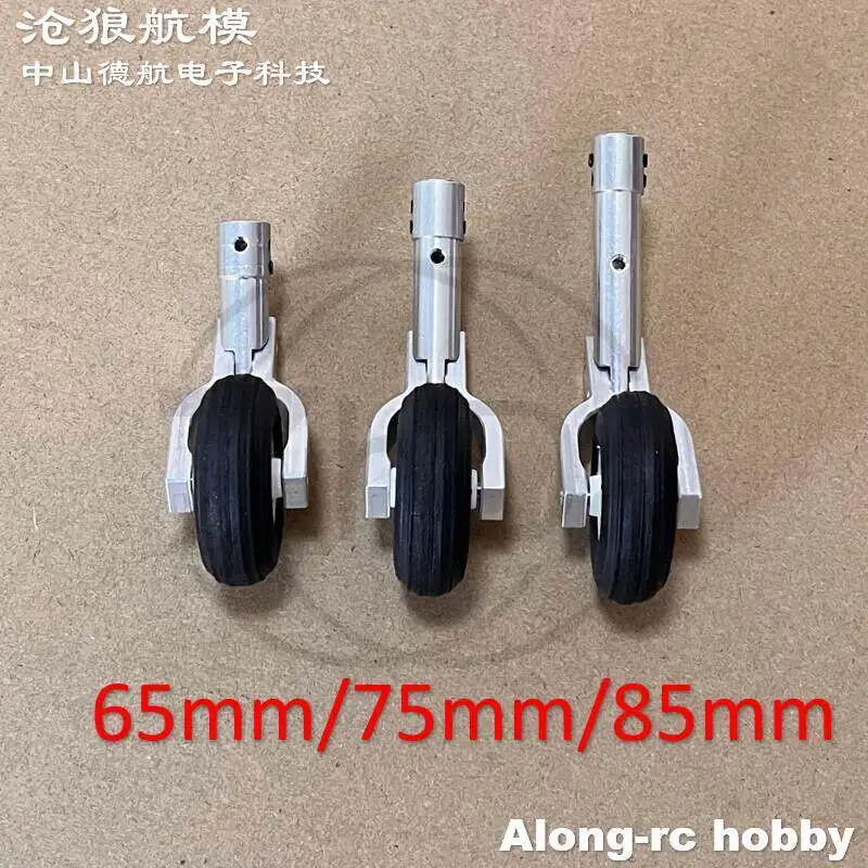 Mini Kneeling‑Type Shock‑Absorbing Single‑Wheel Landing Gear 65/75/85mm, RC Fixed‑Wing Model Retractable Modification Spare Part