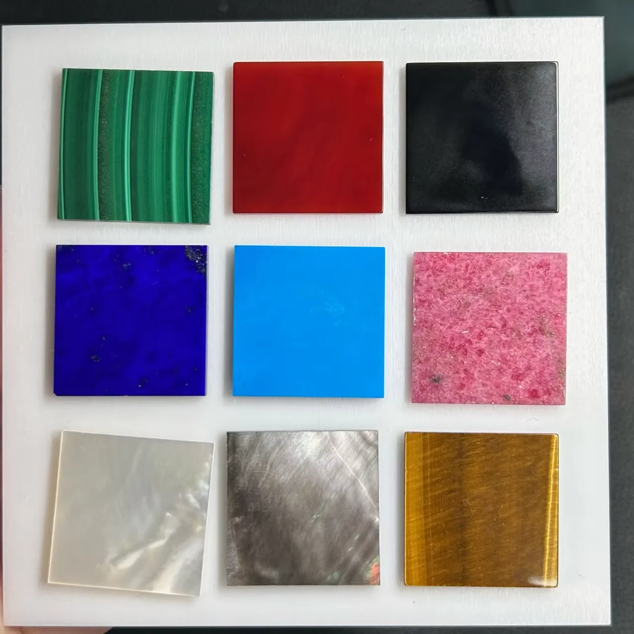 

40x40x2 мм натуральный родонит малахит лазурит швабра бирюзовый плоский квадратный лист драгоценный камень