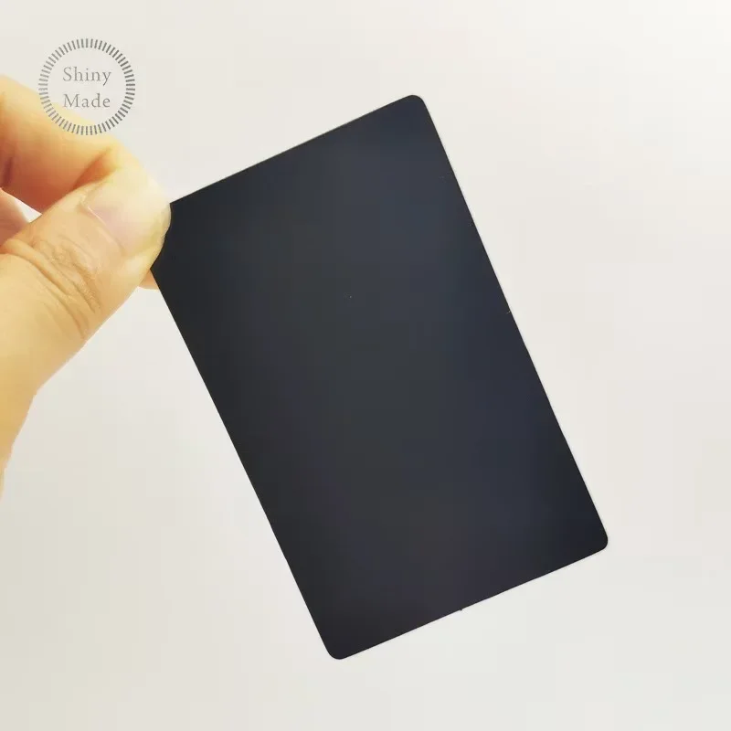 

Имя - пустые металлические карты из нержавеющей стали с лазерной гравировкой, матовые черные металлические карты