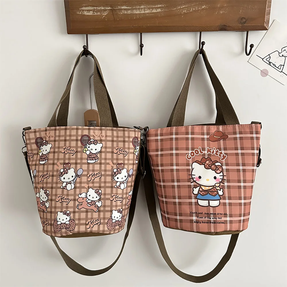 

Sanrio Hellokitty Аниме Сумка через плечо Милая мультяшная сумка большая емкость тоут Портативная сумка модный рюкзак подарок для друга