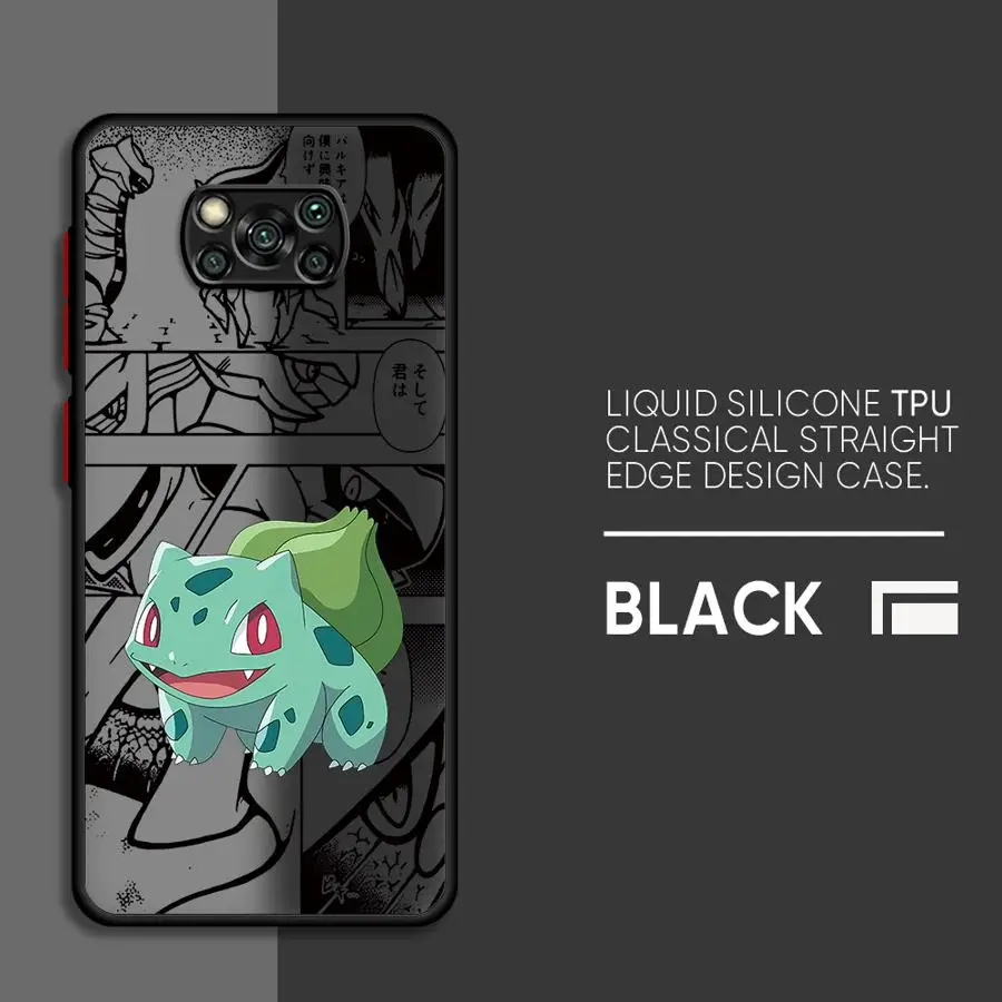 pokemons-pikachu-anime-matte-case-for-xiaomi-poco-x3nfc-x4-gt-f3-x5pro-m5-x3-x4-pro-m5s-c40-c50-c51-phone-cover-shell