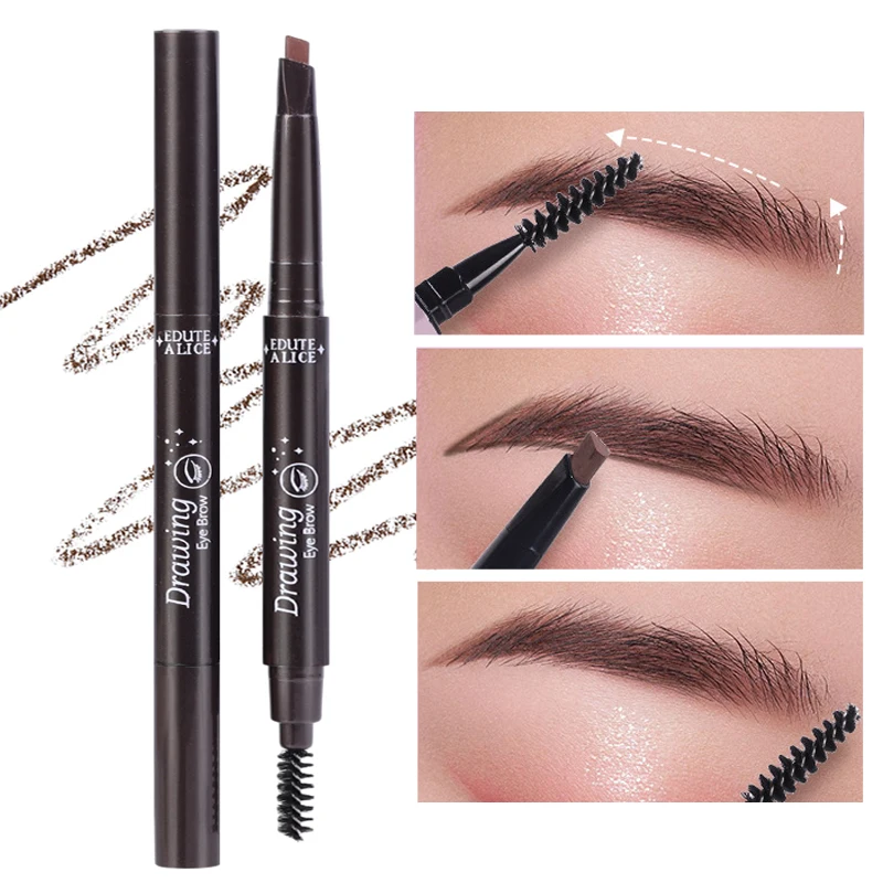 Double Head Automatic Eyebrow Pencil Waterproof Eyebrow Tattoo Tint Enhancers Lasting Cosmetics Makeup Brow Lift Eye Brow Pencil