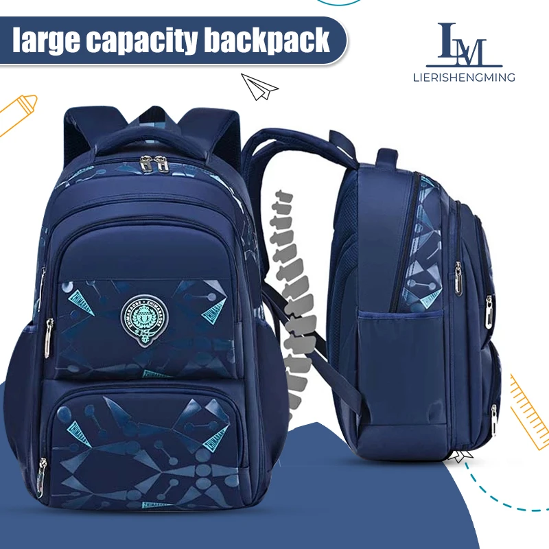 

Backpack For Kids Elementary School Student Boys Schoolbag Grade 1-6 Lightweight Backpack Waterproof