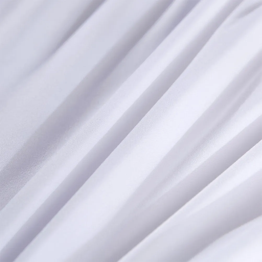 Elastic Polyester Bed Skirt for Full Bed Coverage Wrinkle Free Fade Resistant Ruffled Dust Ruffle Home Hotel Bedroom Decor