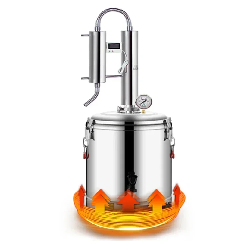 Destilador de vino pequeño eléctrico de escritorio, 220V, 30L/50L, Extractor de aceite esencial, equipo de elaboración de Vodka, máquina de elaboración de rocío puro