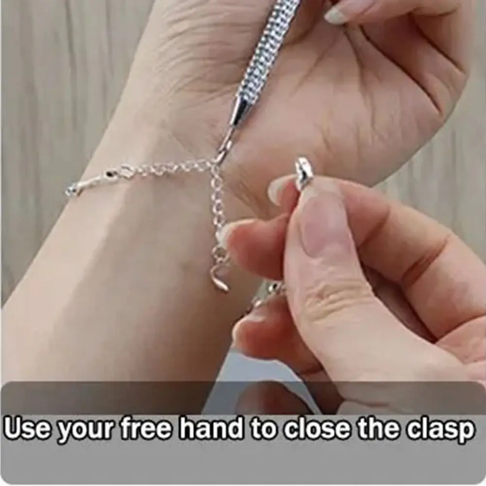 

Застежка для ювелирных изделий, плоскогубцы, вспомогательный инструмент, металлическая застежка для браслета, помощник, портативный, простой в использовании инструмент для браслета