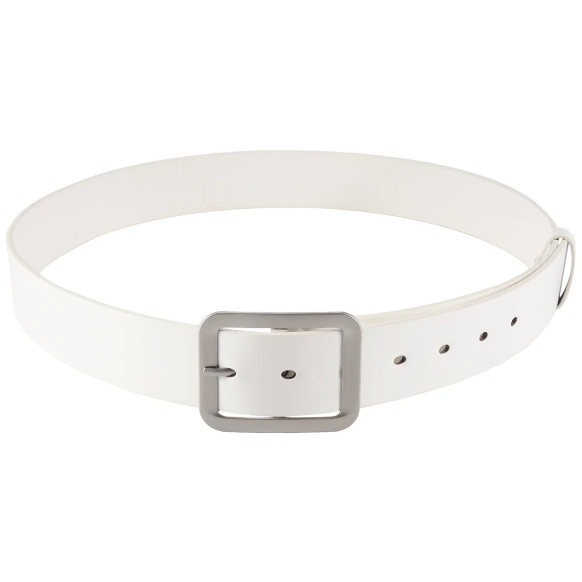 AT77 남성 캐주얼 허리띠 벨트 인조 가죽 벨트 버클 허리 스트랩 벨트 화이트
