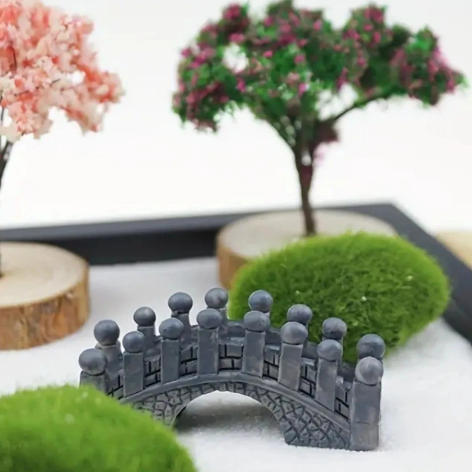 Tabletop Zen Garden Stress-Relief Desktop Zen Garden Tray Calming Decor Oriental for Desk, Office