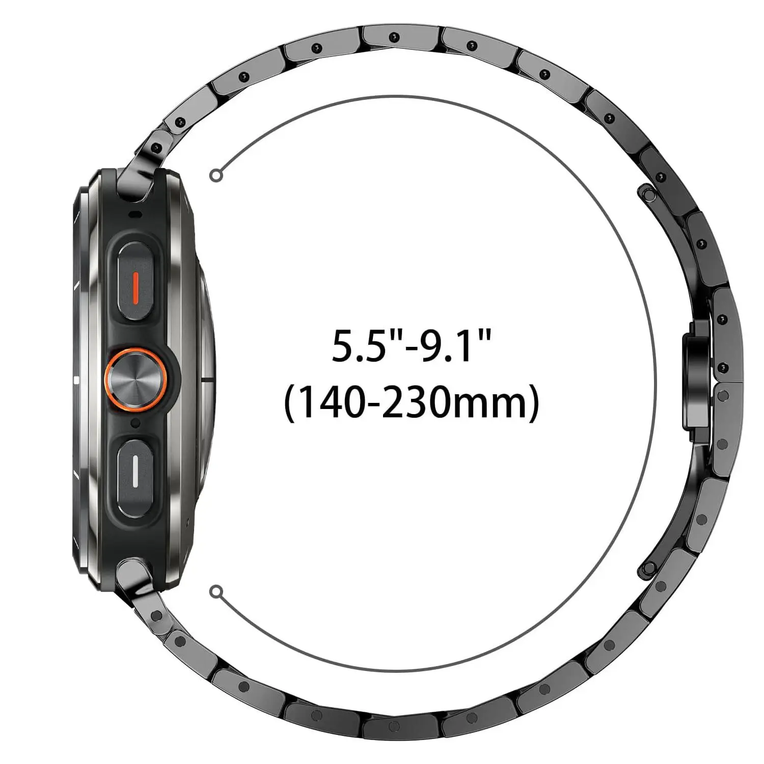 Luxuriöses Edelstahlarmband für Samsung Watch8, Butterfly-Schnalle, Metall, gepanzertes Samsung Ultra-Armband – Detail 8