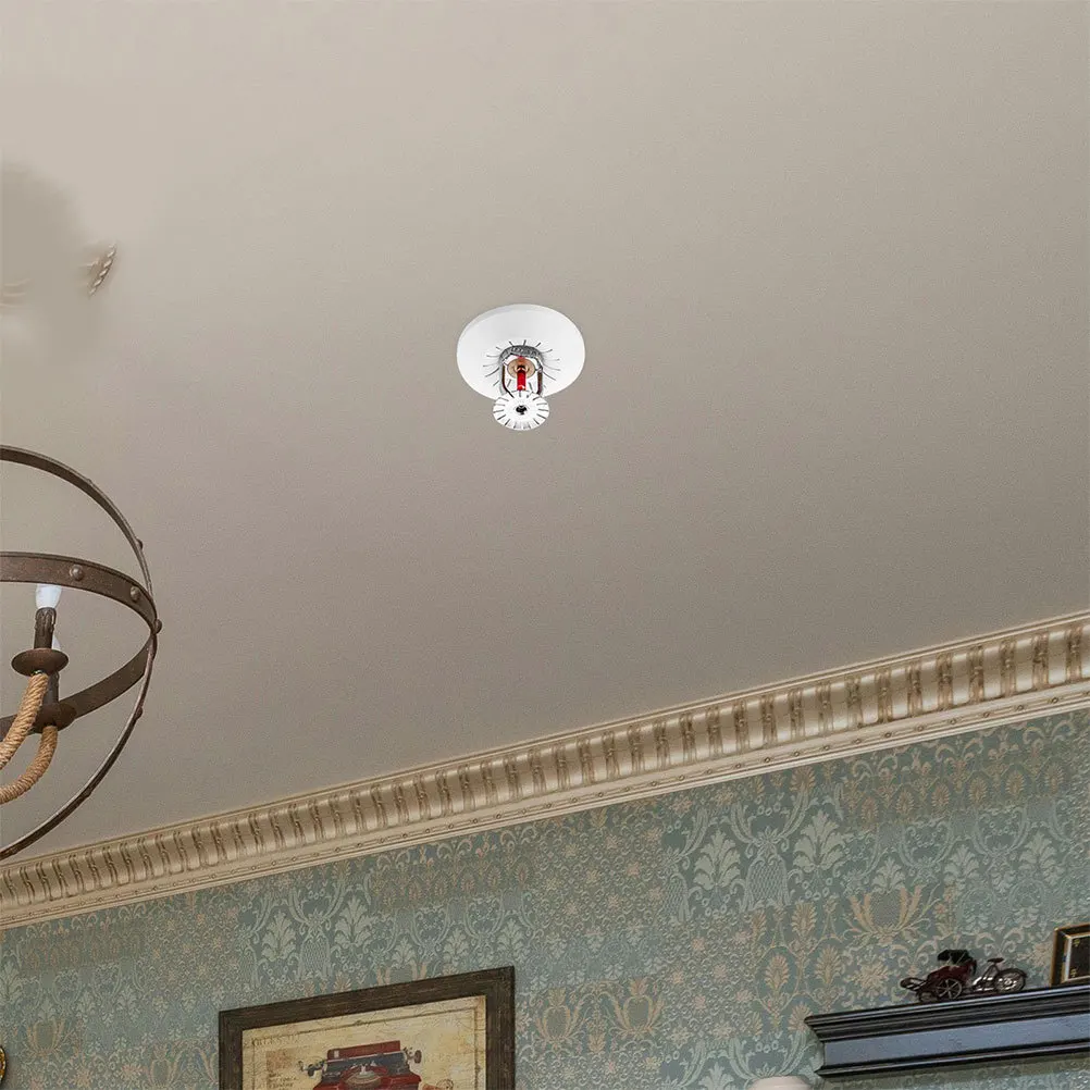 

8Pcs Fire Sprinkler Decorative Skirt Cover Plate Plastic Trim for Ceiling Recessed Head Maintenance Friendly Design
