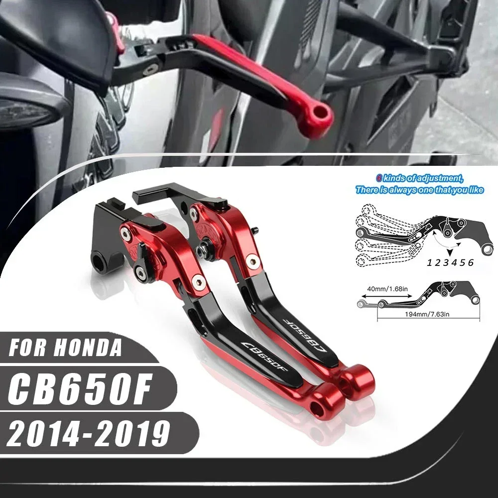 

For Honda CB650F 2014-2019 CB 650F 2018 2017 CNC Clutch Lever Brake Lever Set Adjustable Folding Handle Levers Motorcycle Parts