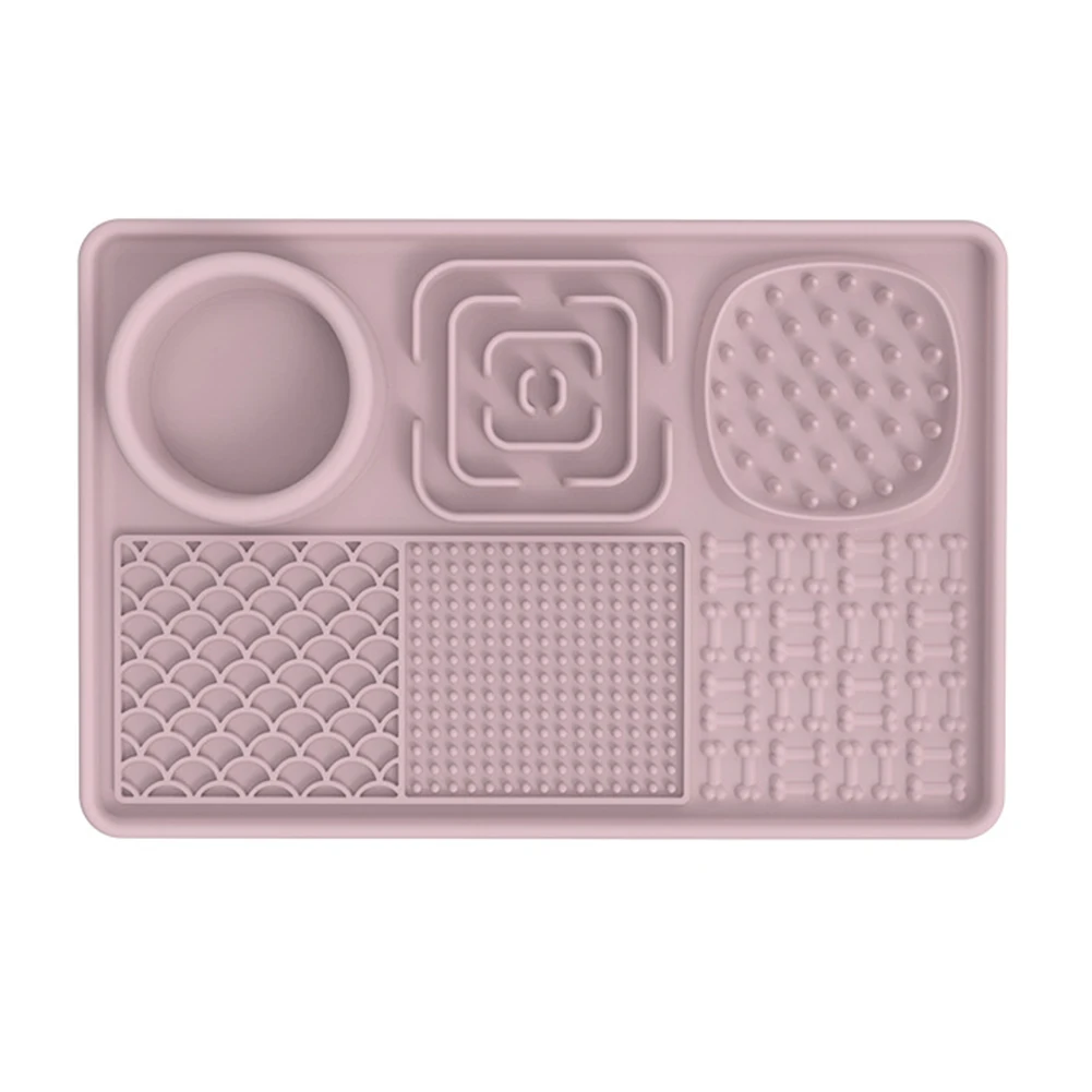 

Feeding Time As Shown Pet Licking Mat Non-Slip Placemat Anti-Slip Design Easy To Clean Material Encourages Slow Eating