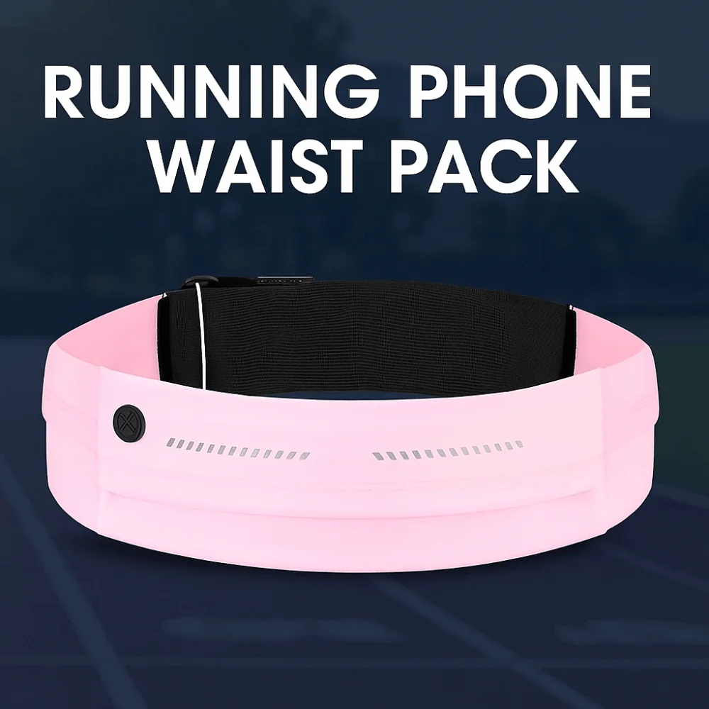 

Ultra-Thin Sport Mobile Waist Bag Close Fitting Night Reflection Running Waist Bag Large Capacity Breathable Sports Phone Bag