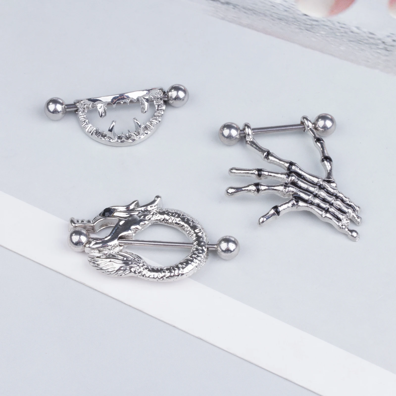 2 anillos de acero inoxidable  - Body Jewelry Nipple Rings reseña y precio