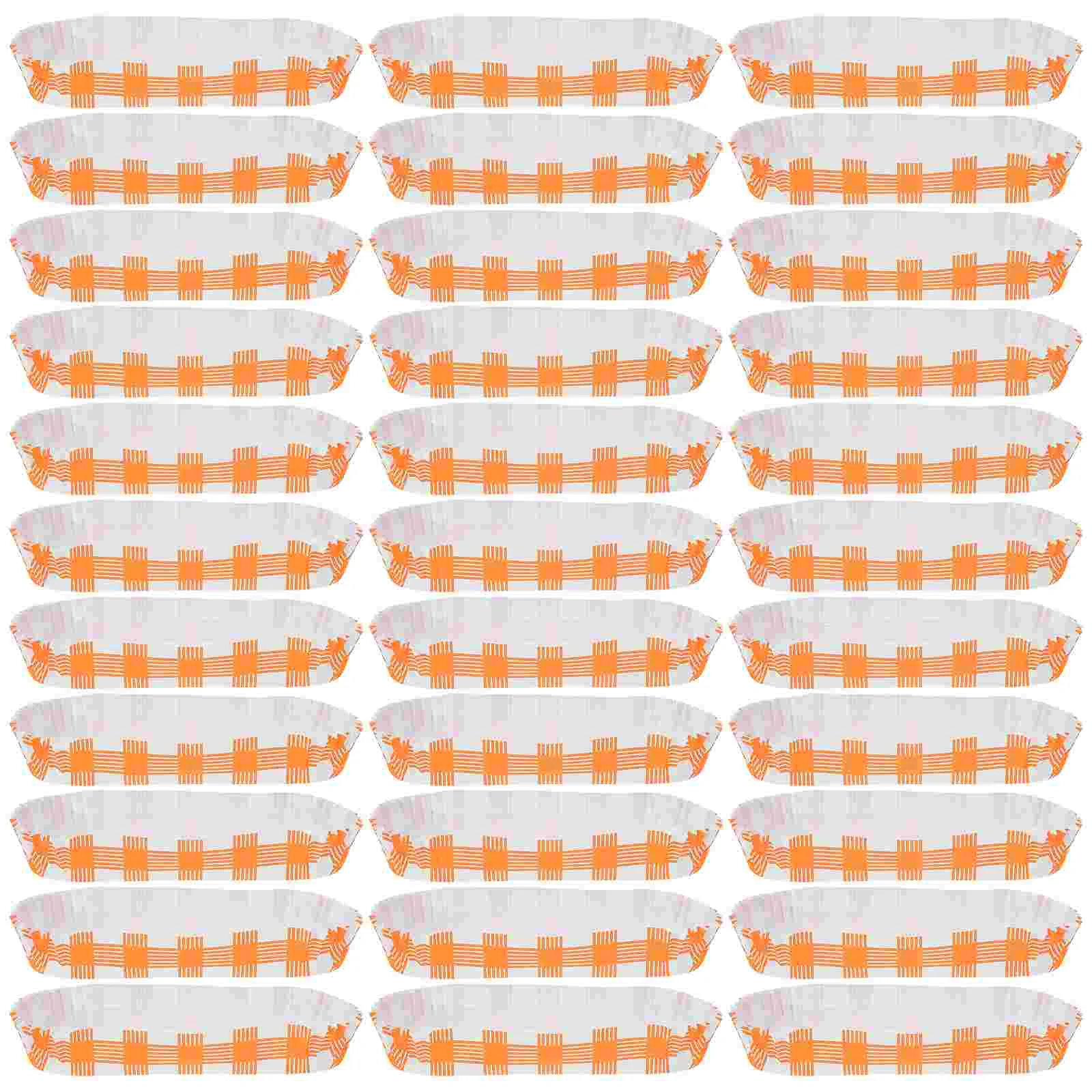 100pcs Disposable Paper Hot Dog Tray Greaseproof Sausages Sushi Fried Food Storage Tray Snack Bowls Takeout Containers