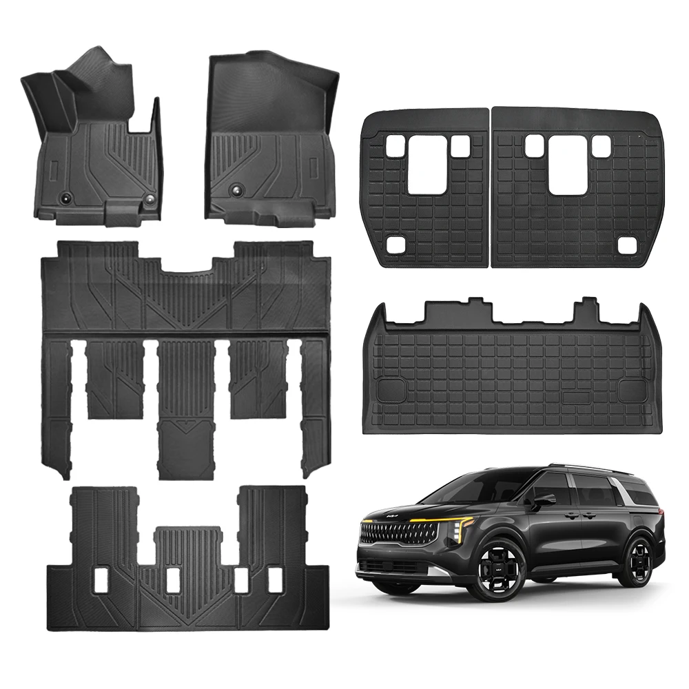 

YZ For KIA EV3 EV6 EV9 K5 K8 Mohave Niro RAY Seltos Sportage Carnival Car Trunk Mat Luggage Mat TPE LHD Set Floor Liner Mat