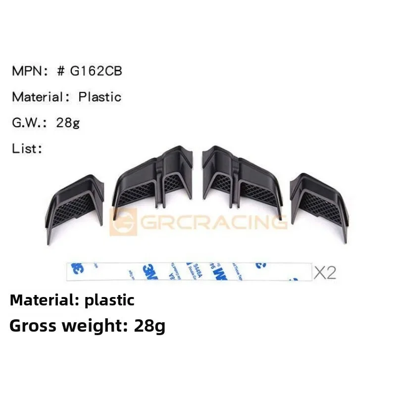 Simulation Decoration Wheel Eyebrow Side Exhaust Ventilation Grille Kit For 1/10 Rc Crawler Car Trxs Trx4 G500 Trx6 G63 G162c
