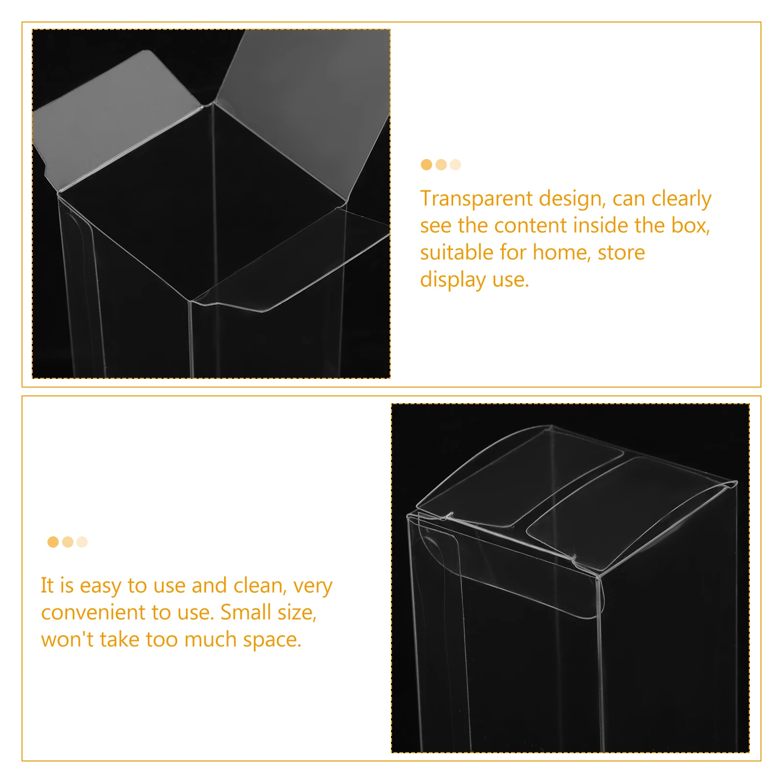 

3pcs Golf Ball Display Box Transparent Pe Container Durable Space-Saving Clear Plastic Box Portable Golfing Case Sports Balls