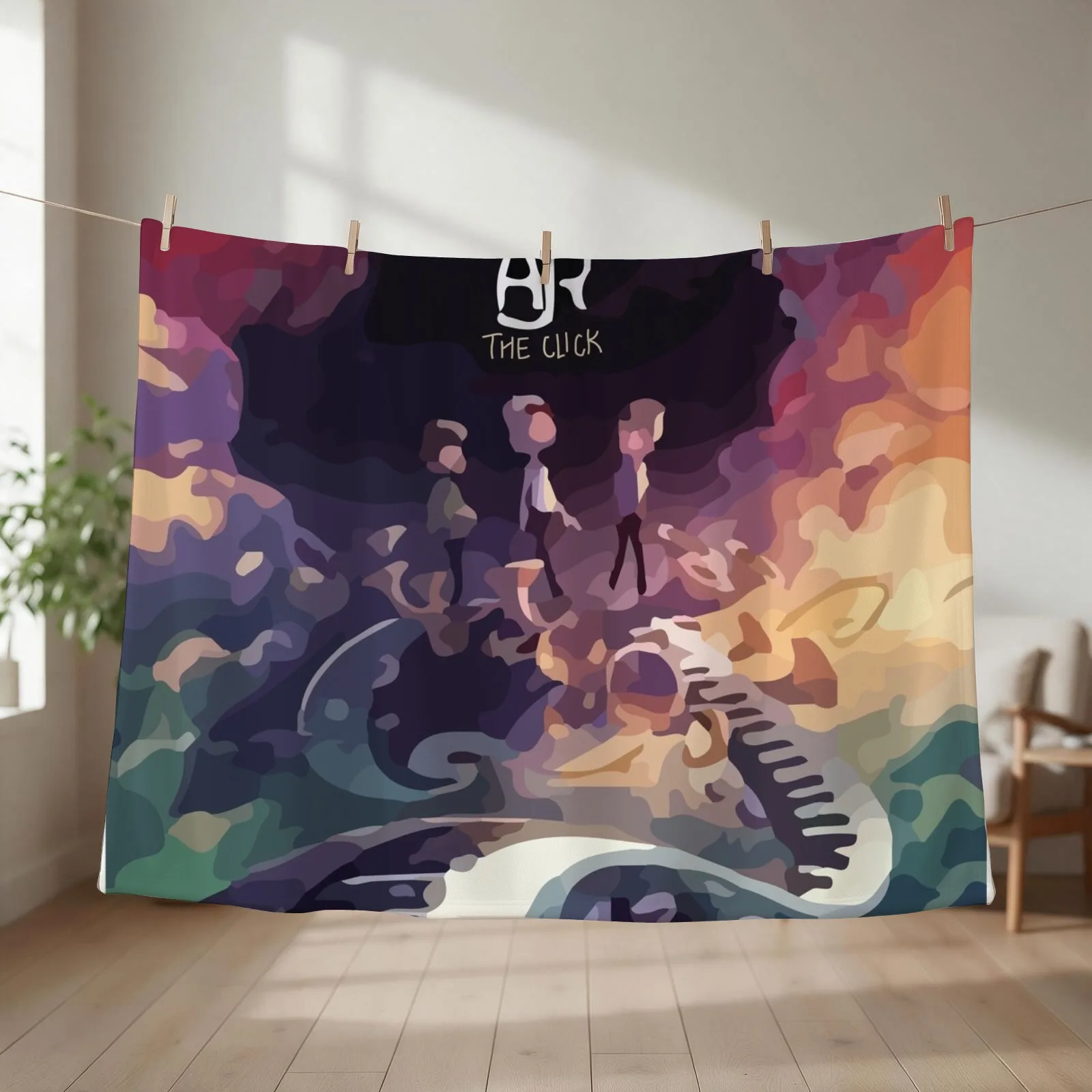 The Click Album Cover Throw Blanket couch cozy soft plush fuzzy picnic outdoor blanket