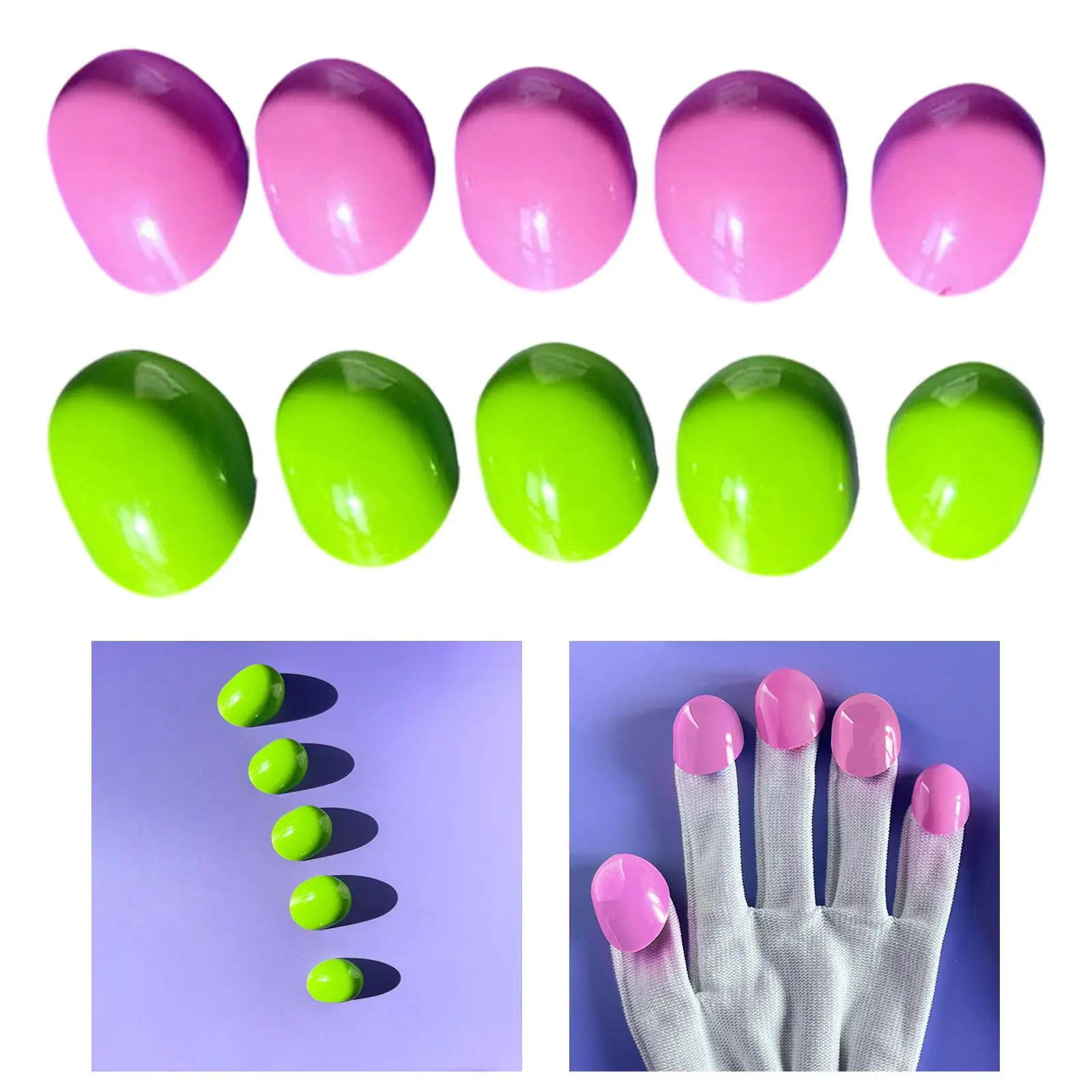 5Pcs 아이스 스케이트 아이스 핑거 버클 보호 부드러운 표면 실내 훈련용 짧은 트랙 스케이팅 클립