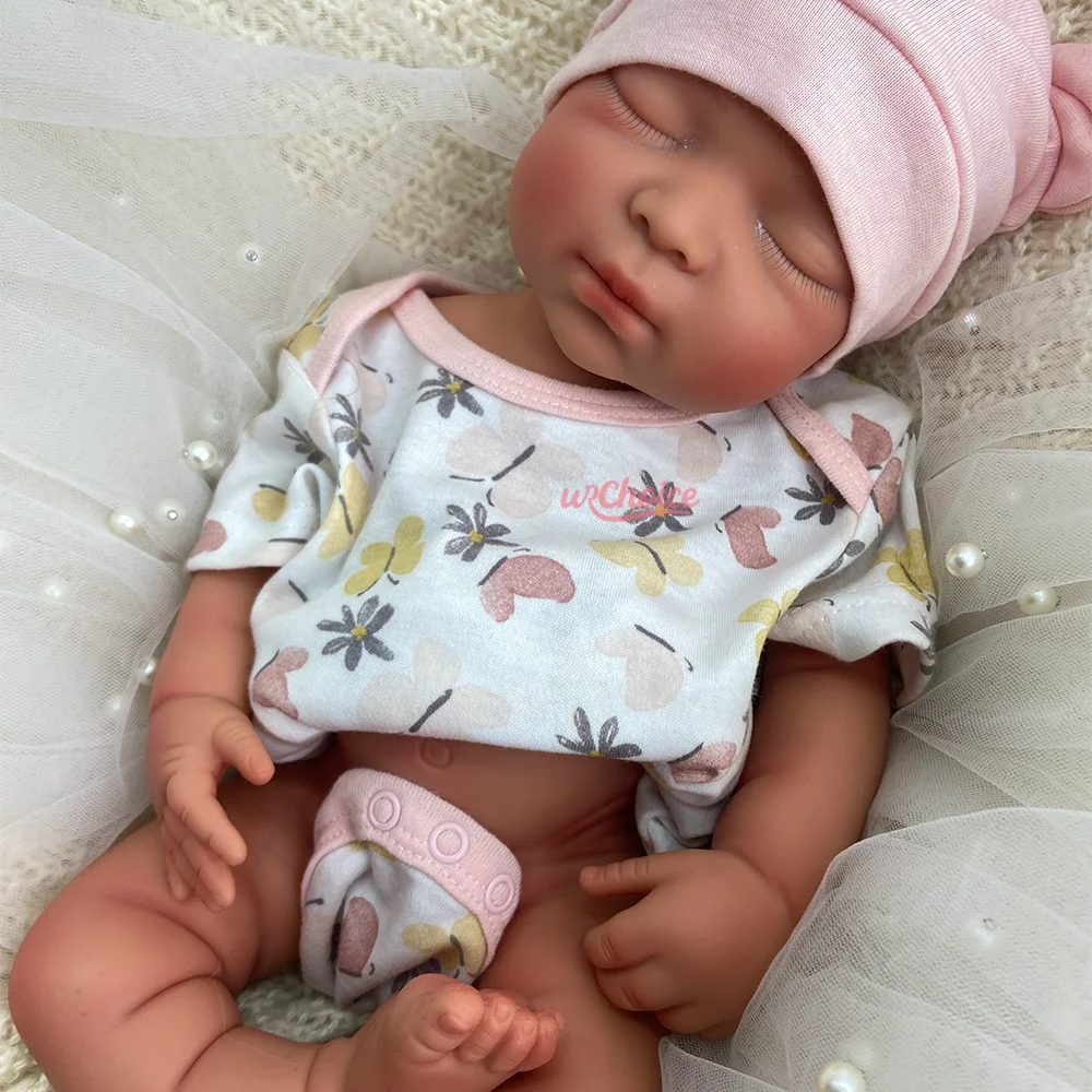 ตุ๊กตาเด็กทารกเหมือนจริงขนาด 17 นิ้ว ทำจากซิลิโคน เปิดปากได้ ตุ๊กตาเด็กผู้หญิงเหมือนจริง ตุ๊กตาทารกแรกเกิดเหมือนจริง น่ารัก เหมาะสำหรับสะสม