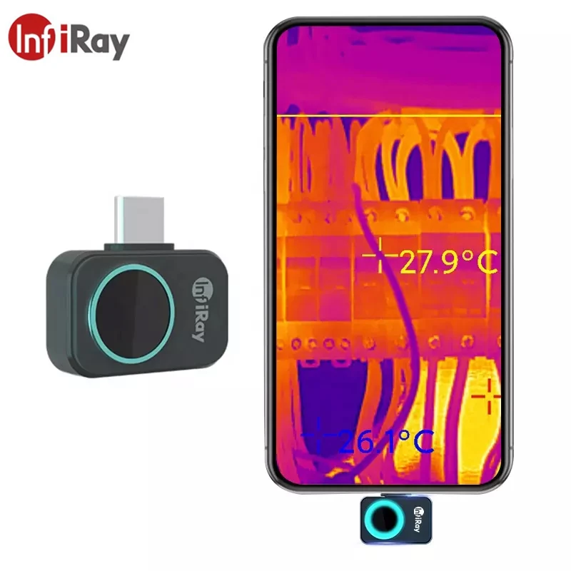 InfiRay P2  Infrared Thermal Imager Camera PCB Circuit Industrial Test Floor Heating Pipe Temperature For Smartphone