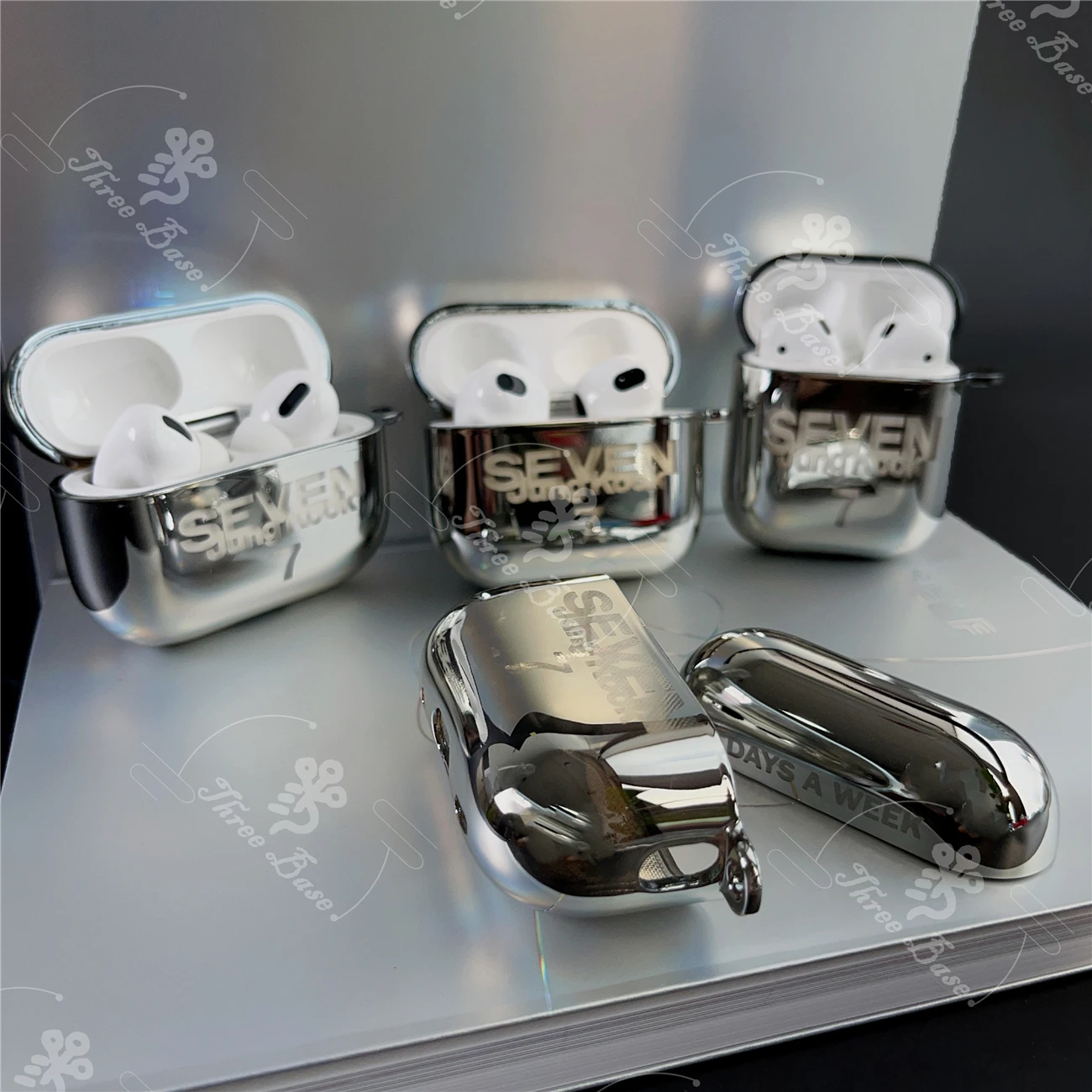 เคส Threebase สำหรับ Airpods 4 gen3 Pro3 Galaxy Buds2PRO Buds3 JK SEVEN หูฟังบลูทูธไร้สาย พร้อมพวงกุญแจ