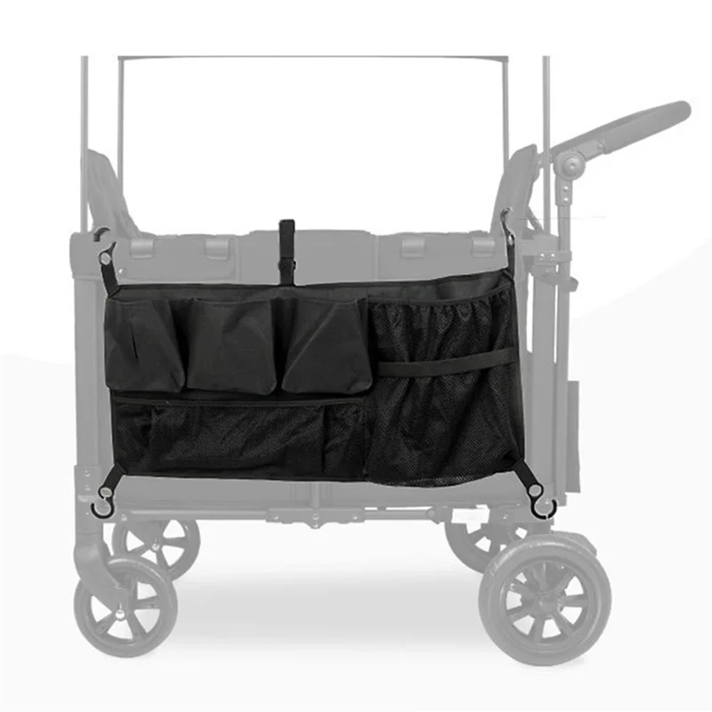 XSXS-Wagon حقيبة تخزين قابلة للطي بجيب جانبي مع جيوب ملحقات حقيبة شبكية لعربة التخييم والشاطئ